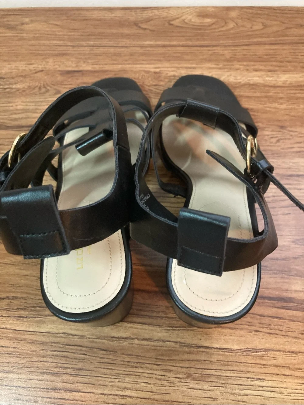 Liz Claiborne Basso Black Heeled Sandals 8